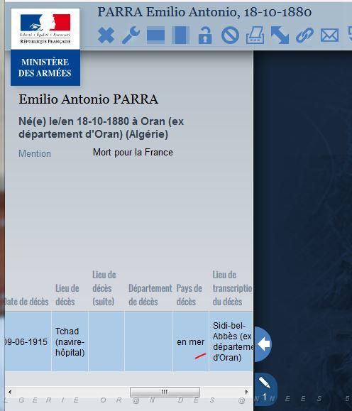 4 GUERRE 14-18 PARRA EMILIO ANTONIO en mer 5.JPG